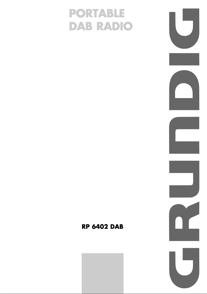 First page image of the manual for RP 6402 DAB+