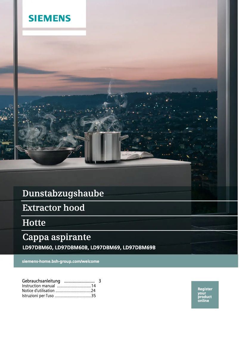 Page 1 of the manual Use and Maintenance Manual Siemens LD97DBM69B