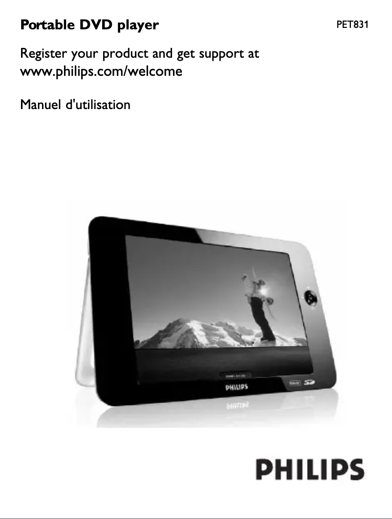 First page image of the manual for PET831