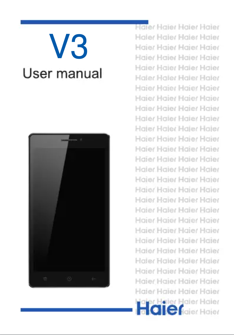 Page 1 of the manual User Manual Haier VOYAGE V3