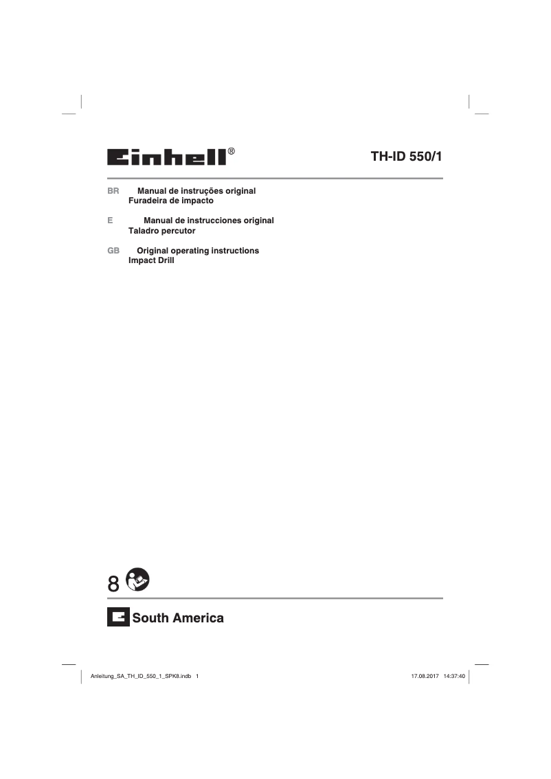 First page image of the manual for TH-ID 550/1 E