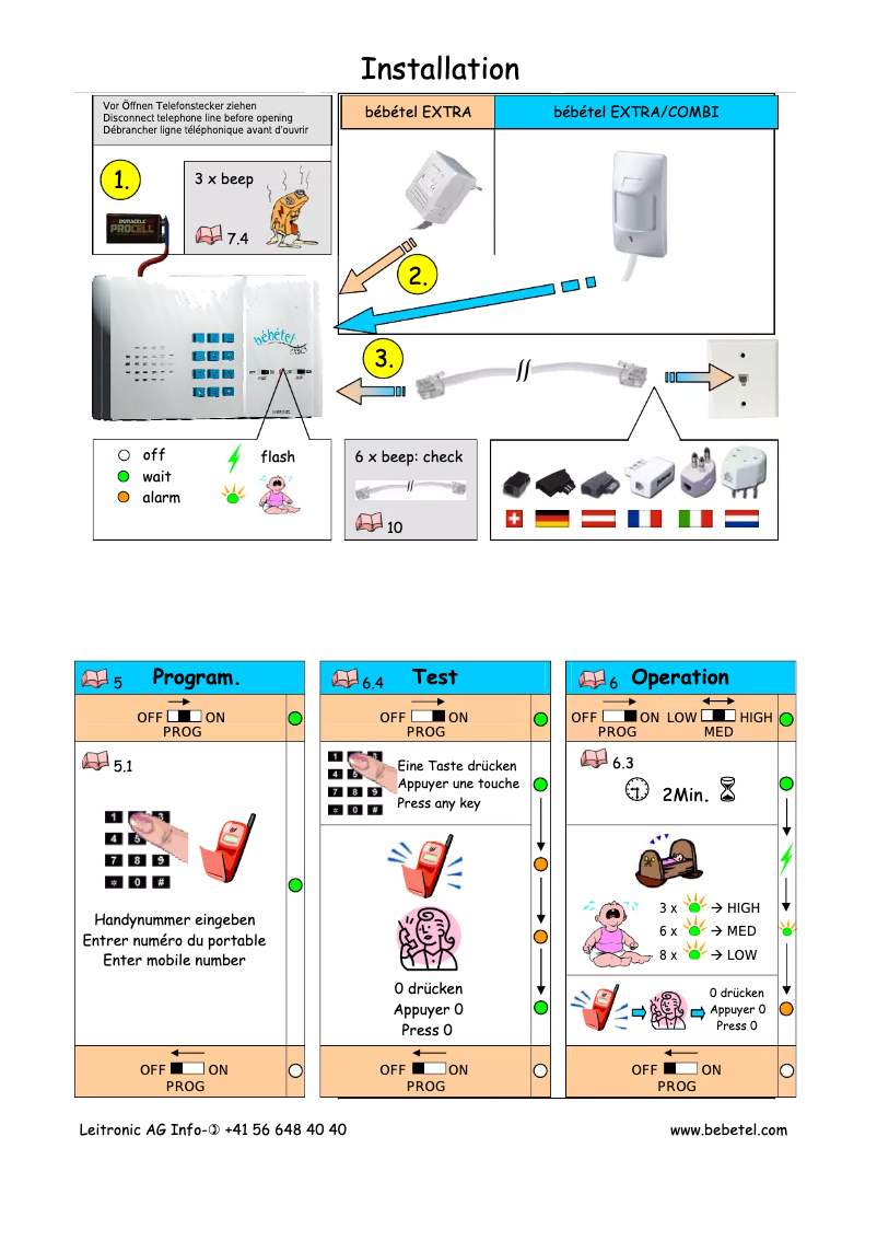 Page 1 of the manual User Manual Bébétel Extra