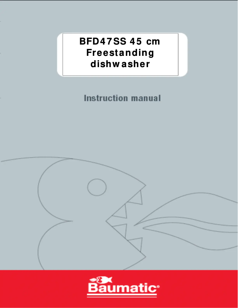 First page image of the manual for BFD47SS