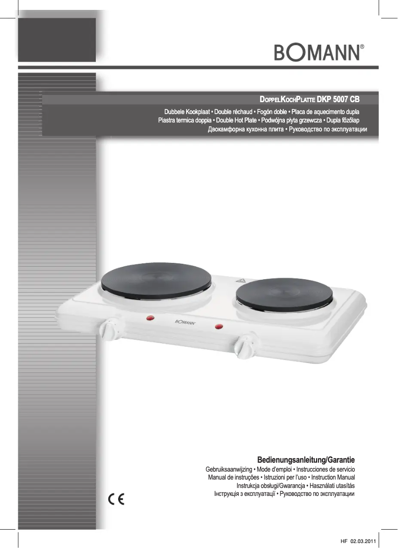 Page 1 of the manual User Manual Bomann DKP 5007 CB
