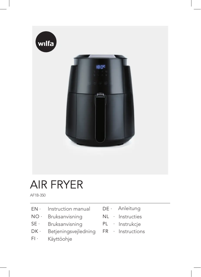 First page image of the manual for Air Fryer AF1B-350