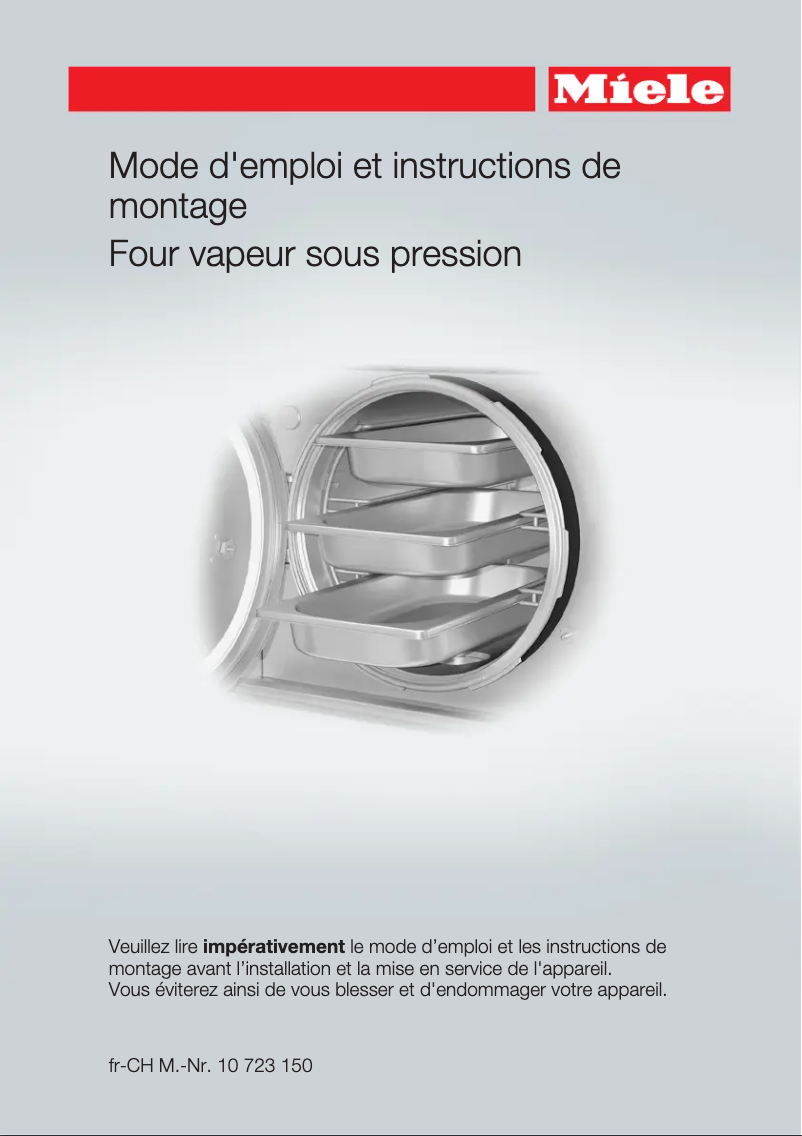 Page 1 of the manual User Manual Miele DGD 7035