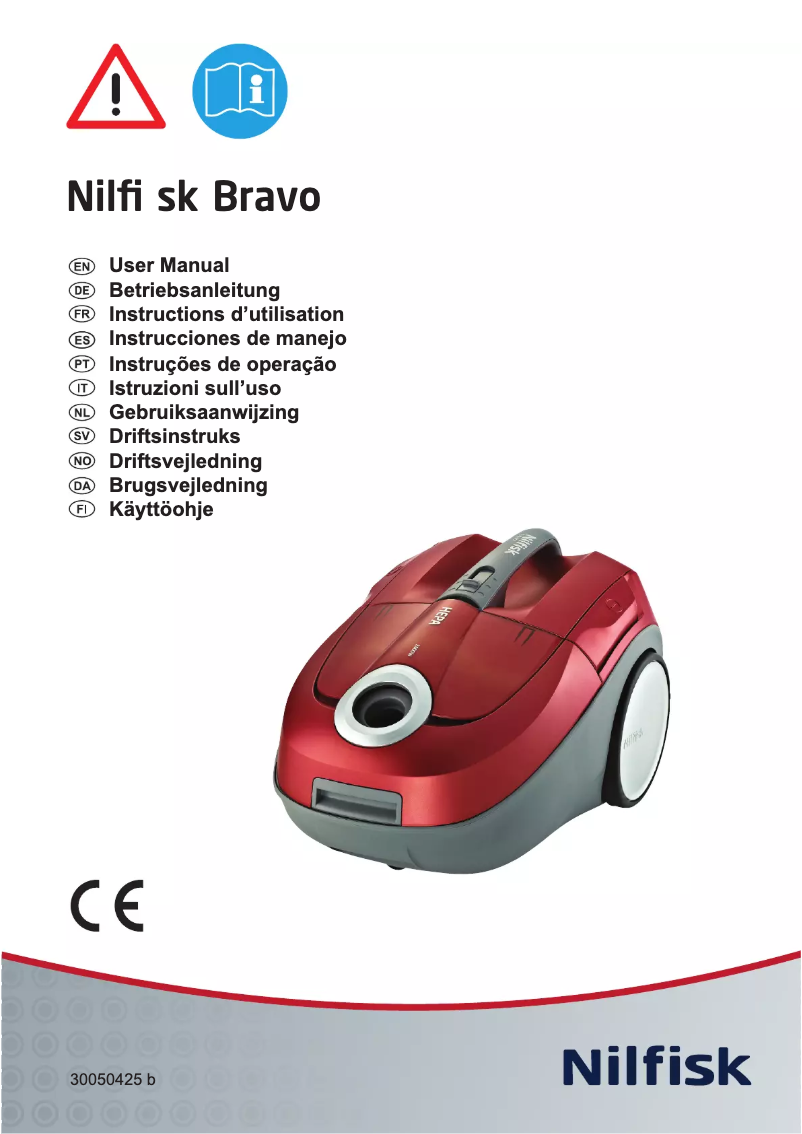 Page 1 of the manual User Manual Nilfisk Bravo