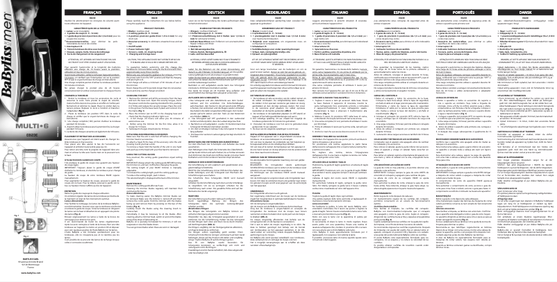 Page 1 of the manual User Manual BaByliss Multi-6 E823E