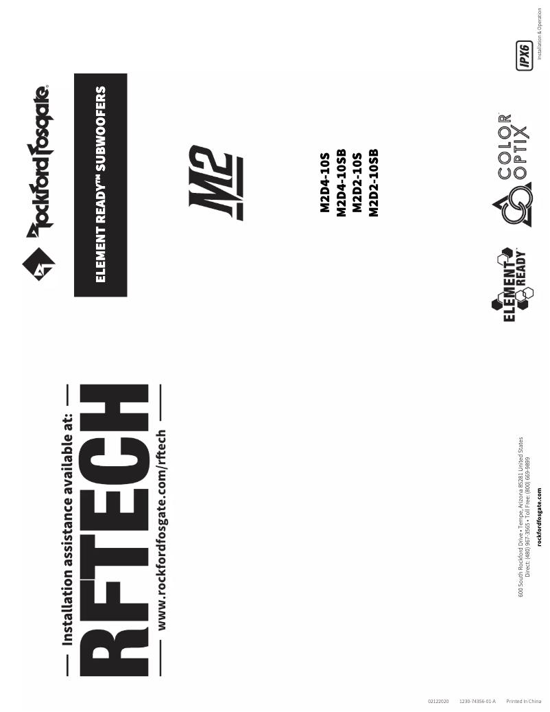 Image de la première page du manuel de l'appareil M1D2-12B