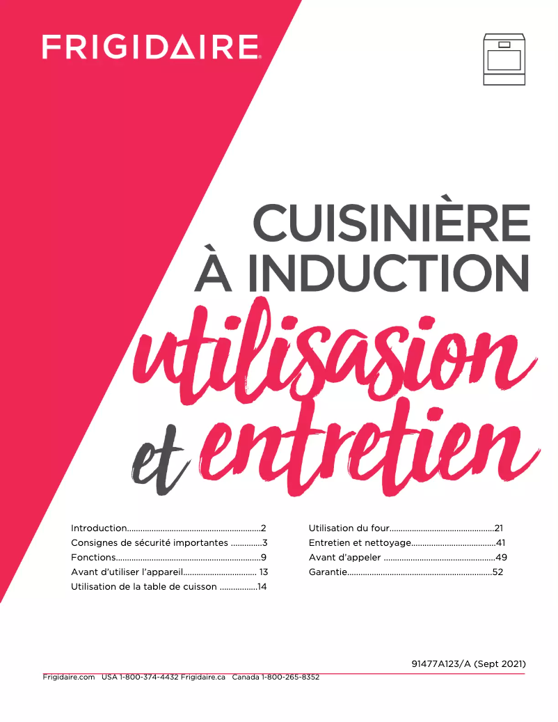 First page image of the manual for PCFI3668AF