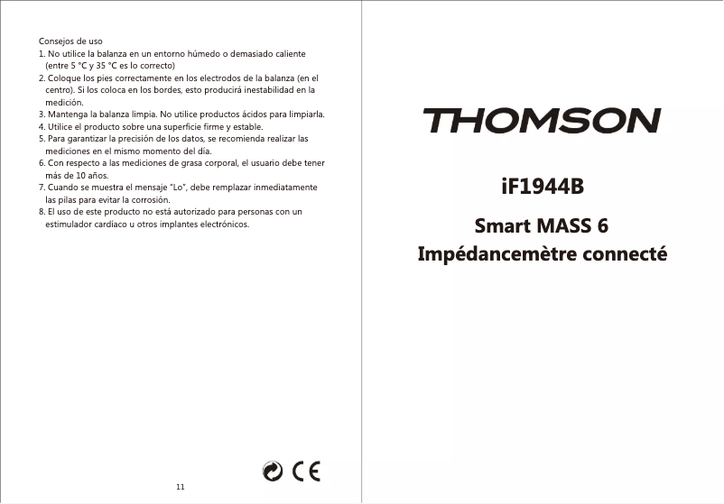 First page image of the manual for IF1944B