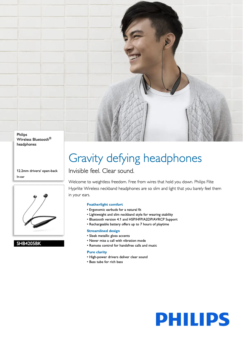 Image de la première page du manuel de l'appareil SHB4205