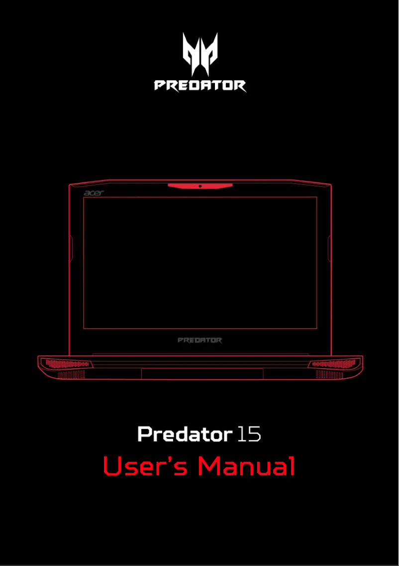 Page 1 of the manual User Manual Acer Predator 15