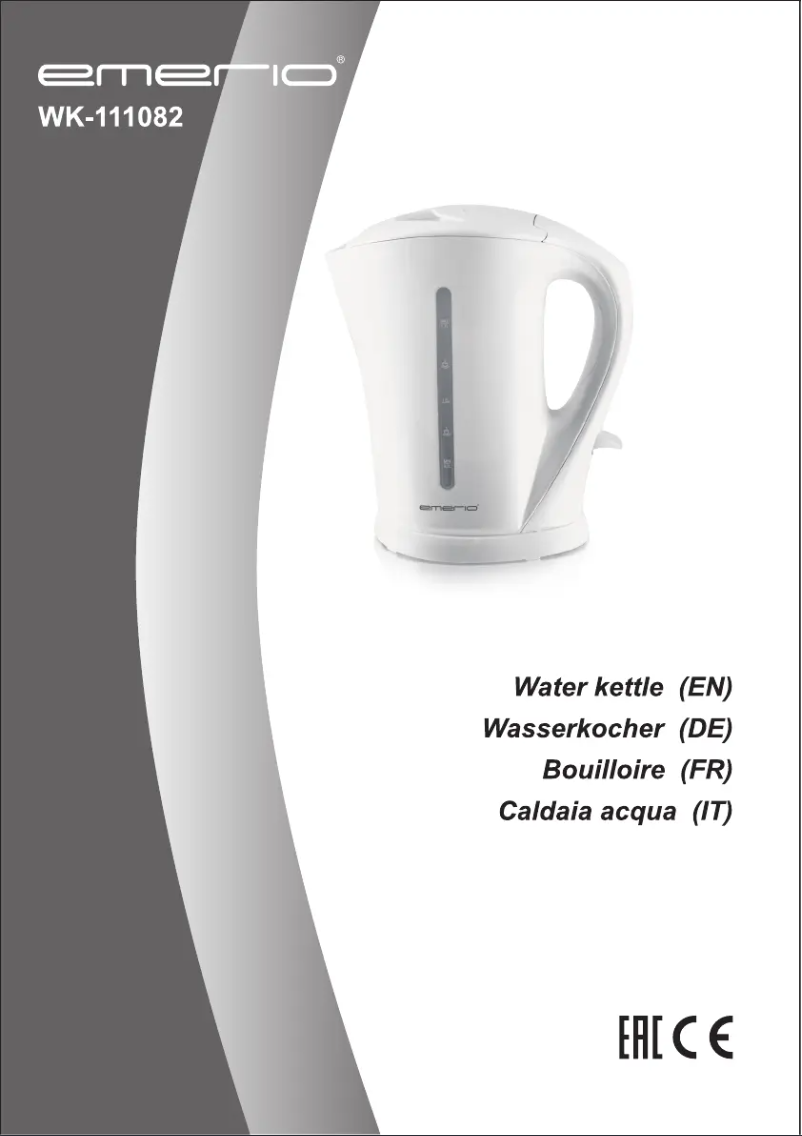 Image de la première page du manuel de l'appareil WK-111082