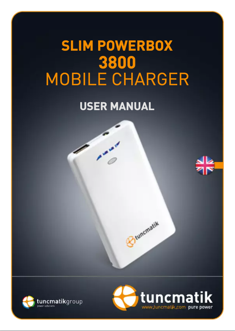 Page 1 of the manual User Manual Tuncmatik Slim Powerbox 3800