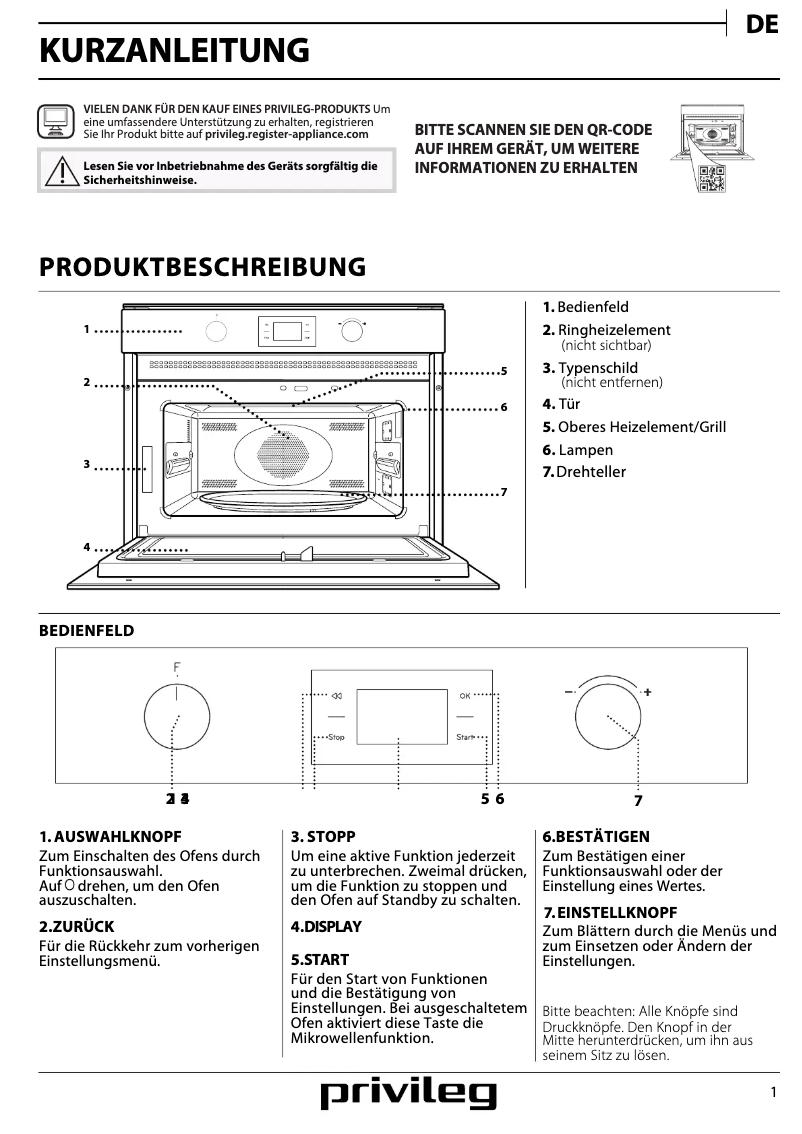 Page 1 of the manual Use and Maintenance Manual Privileg PMPK3 4545 IN