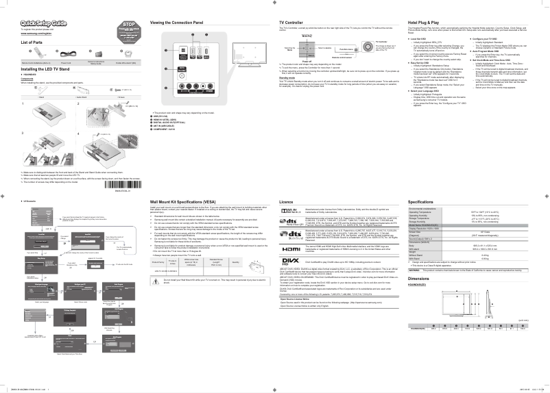 Page 1 of the manual User Manual Samsung HG40ND450BG
