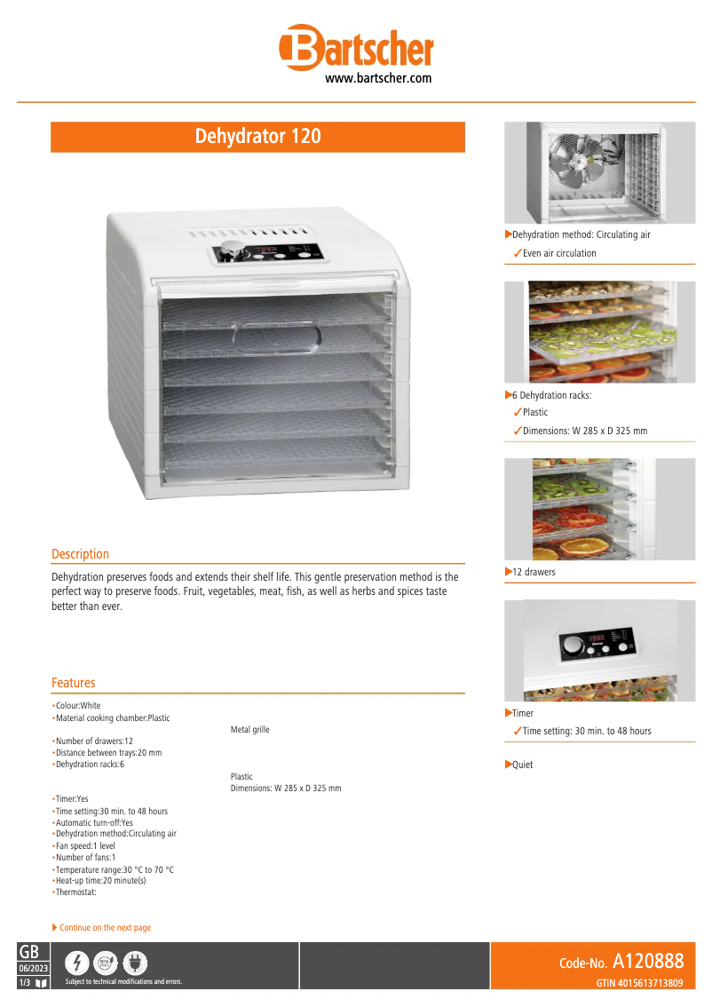 First page image of the manual for A120888