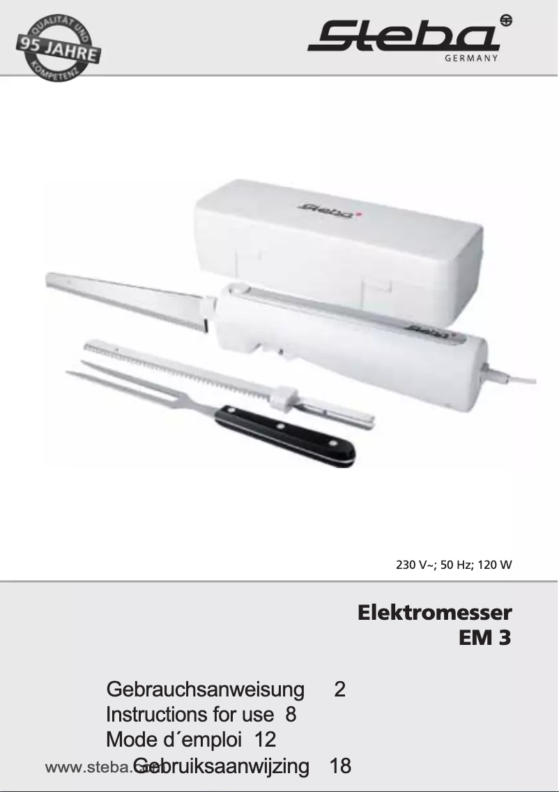 Page 1 of the manual User Manual Steba EM 3