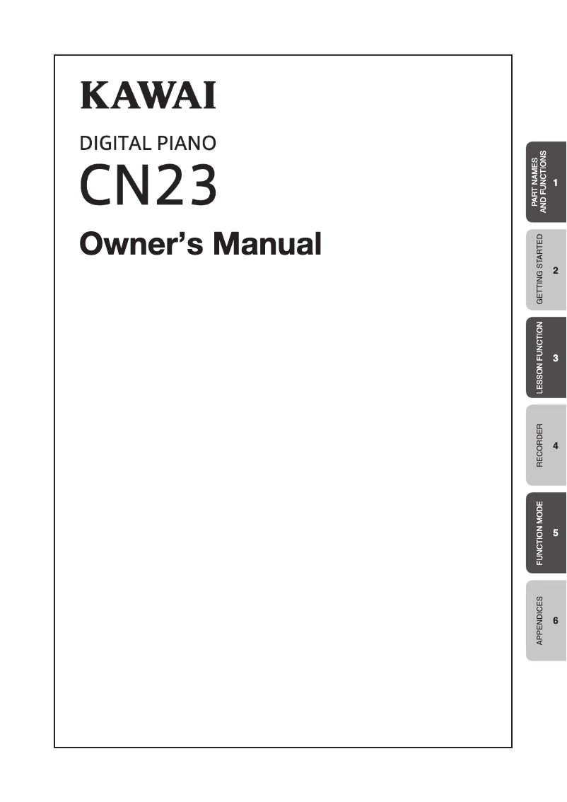 Image de la première page du manuel de l'appareil CN23