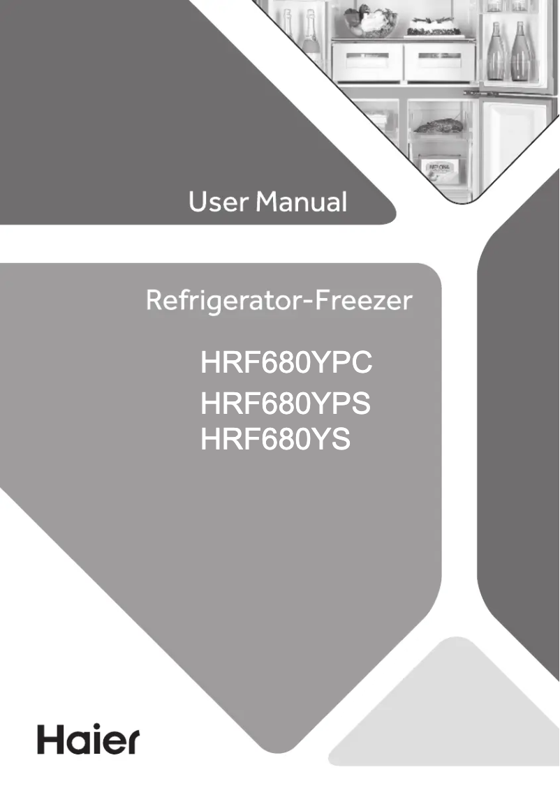 First page image of the manual for HRF680YPC