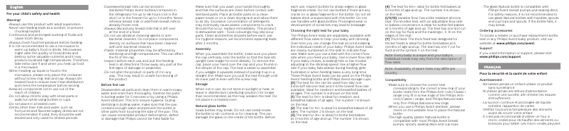 Page 1 of the manual User Manual Philips Avent SCF038