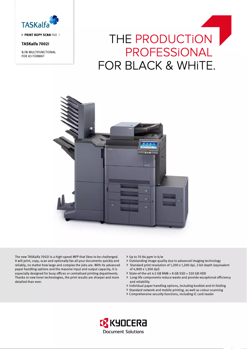 First page image of the manual for TASKalfa 7002i