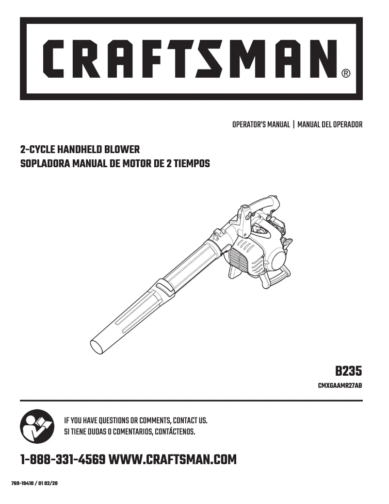 Page 1 of the manual User Manual Craftsman CMXGAAMR27AB