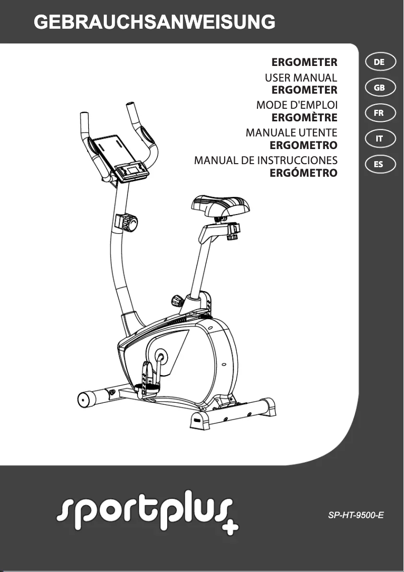 Page 1 of the manual User Manual SportPlus SP-HT-9500-E-B