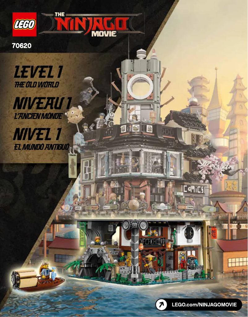 First page image of the manual for Ninjago 70620