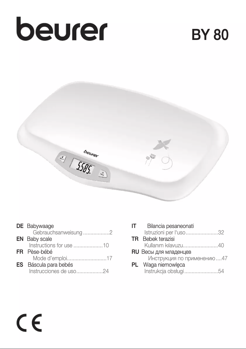 First page image of the manual for BY 80