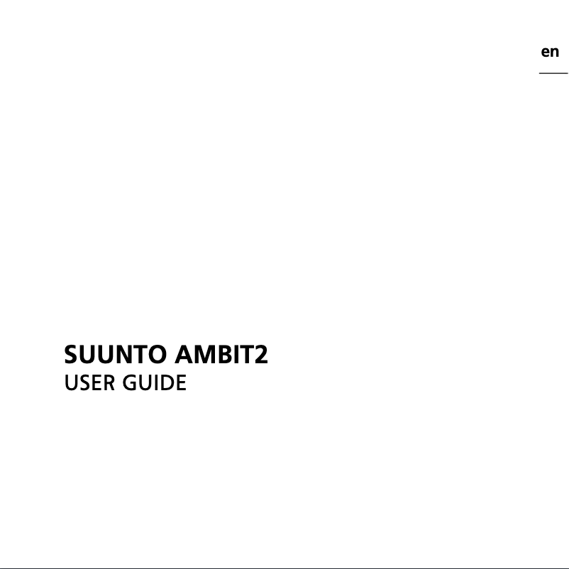 First page image of the manual for Ambit2 HR