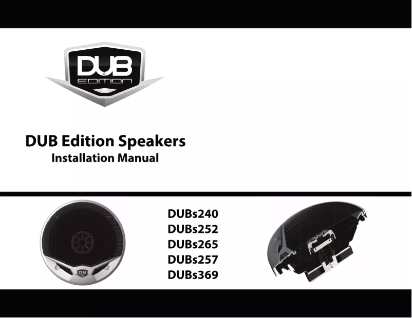 Page 1 of the manual User Manual Jensen DUBs257