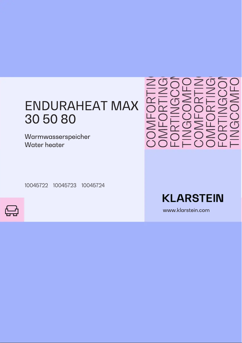 First page image of the manual for Enduraheat Max 50