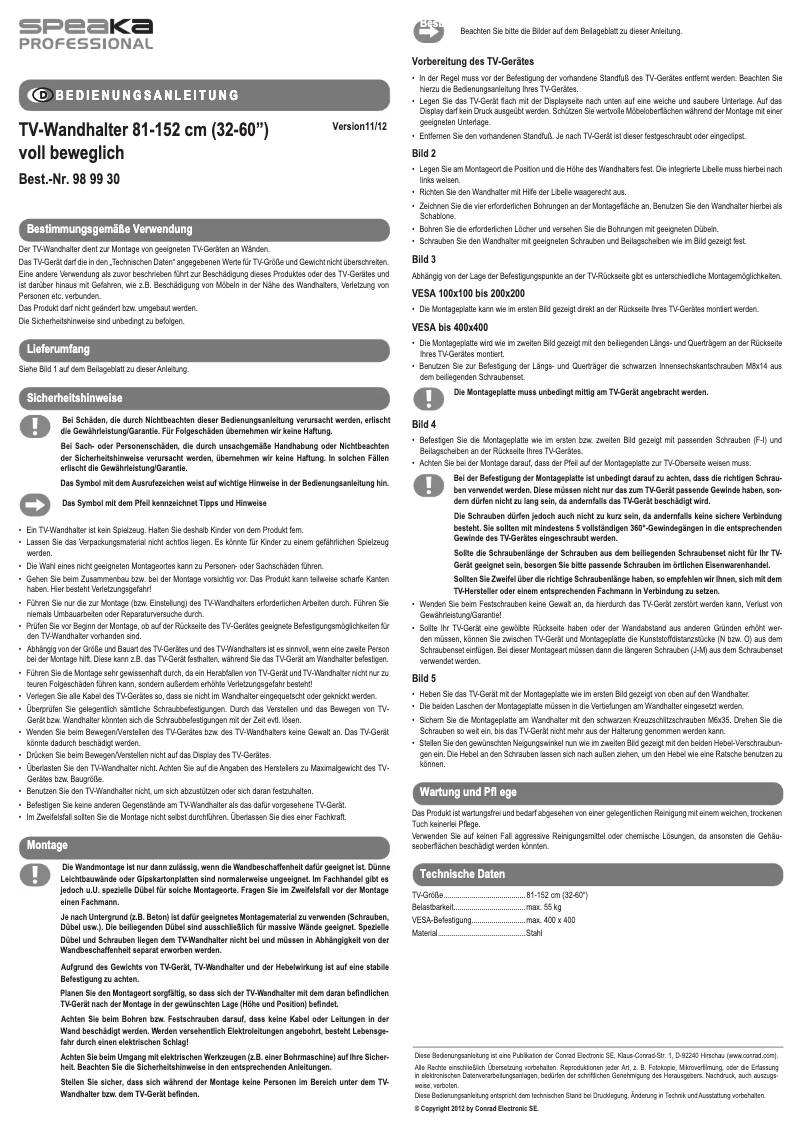 First page image of the manual for 989930