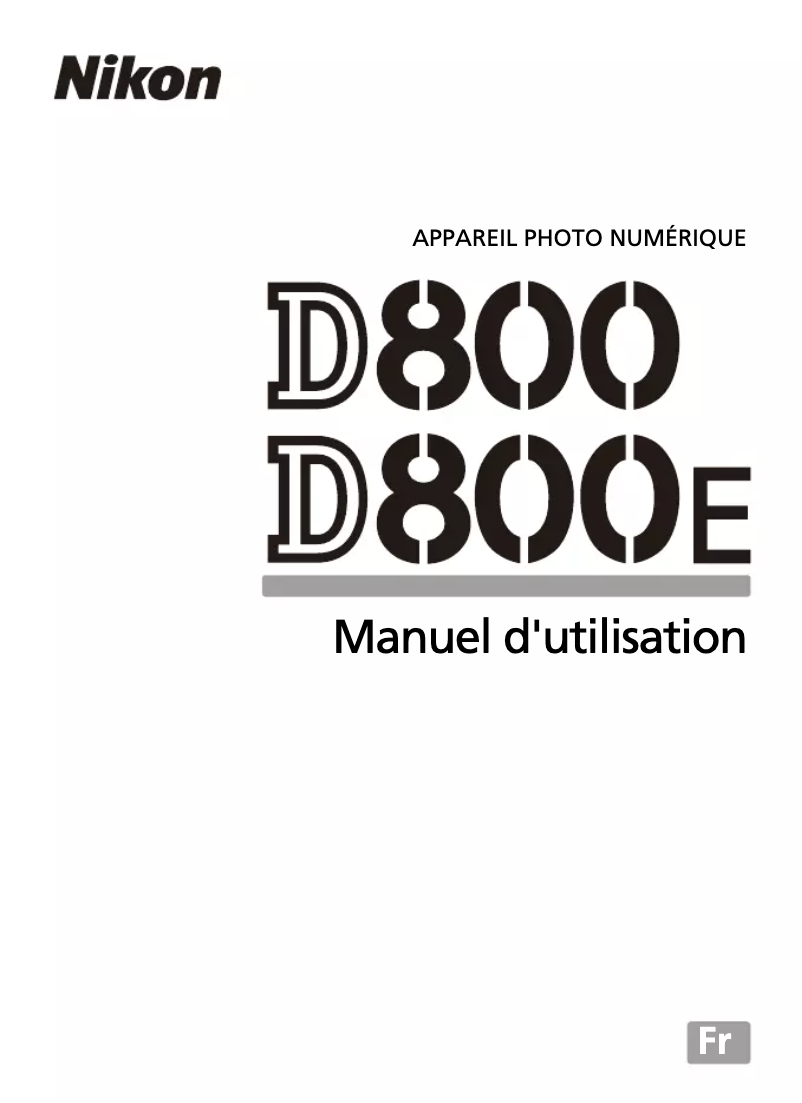 First page image of the manual for D800