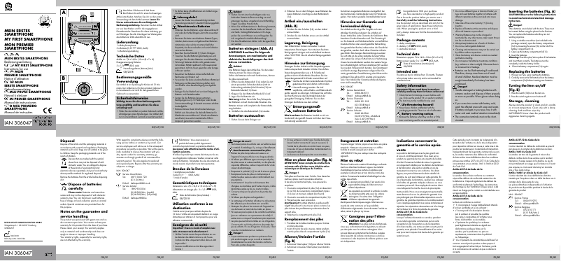 First page image of the manual for IAN 306047