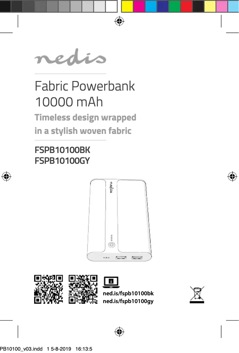 Page 1 of the manual User Manual Nedis FSPB10100BK