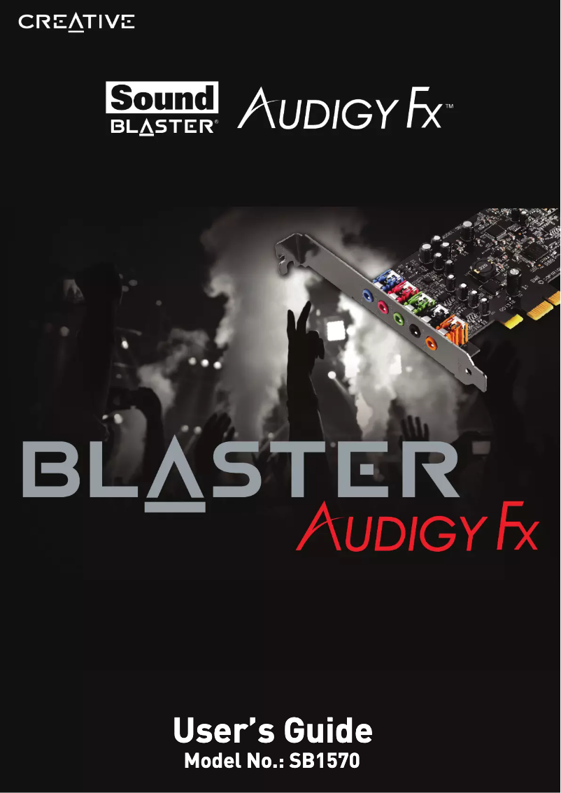 Page 1 of the manual Instruction Manual Creative Sound Blaster Audigy FX