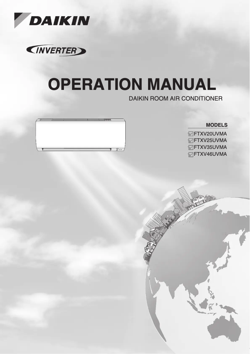 First page image of the manual for Cora FTXV71UVMA