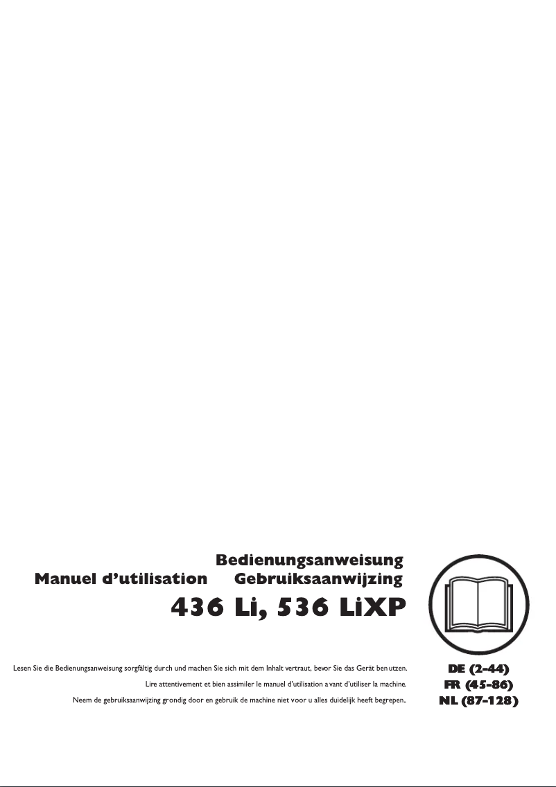 First page image of the manual for 436 Li