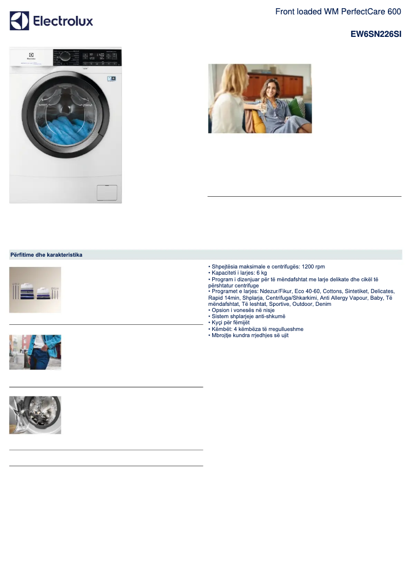 First page image of the manual for EW6SN226SI