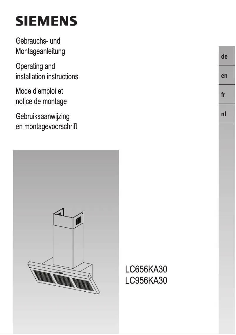 First page image of the manual for LC956KA30