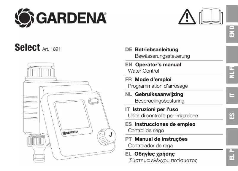 First page image of the manual for Select 1891