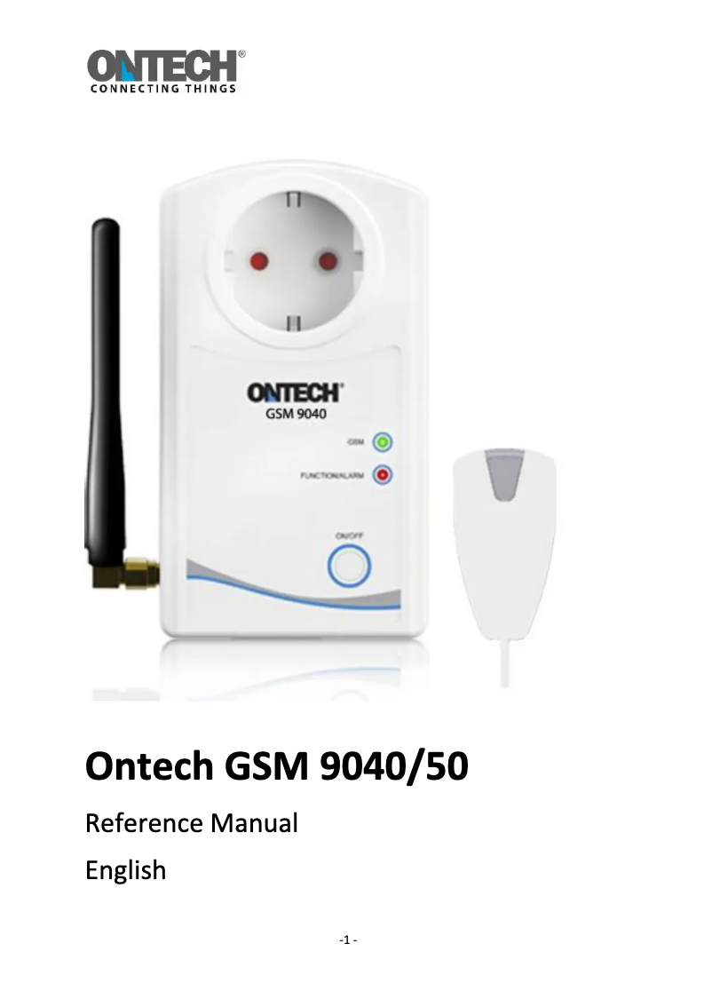 Page 1 of the manual User Manual Ontech GSM 9040