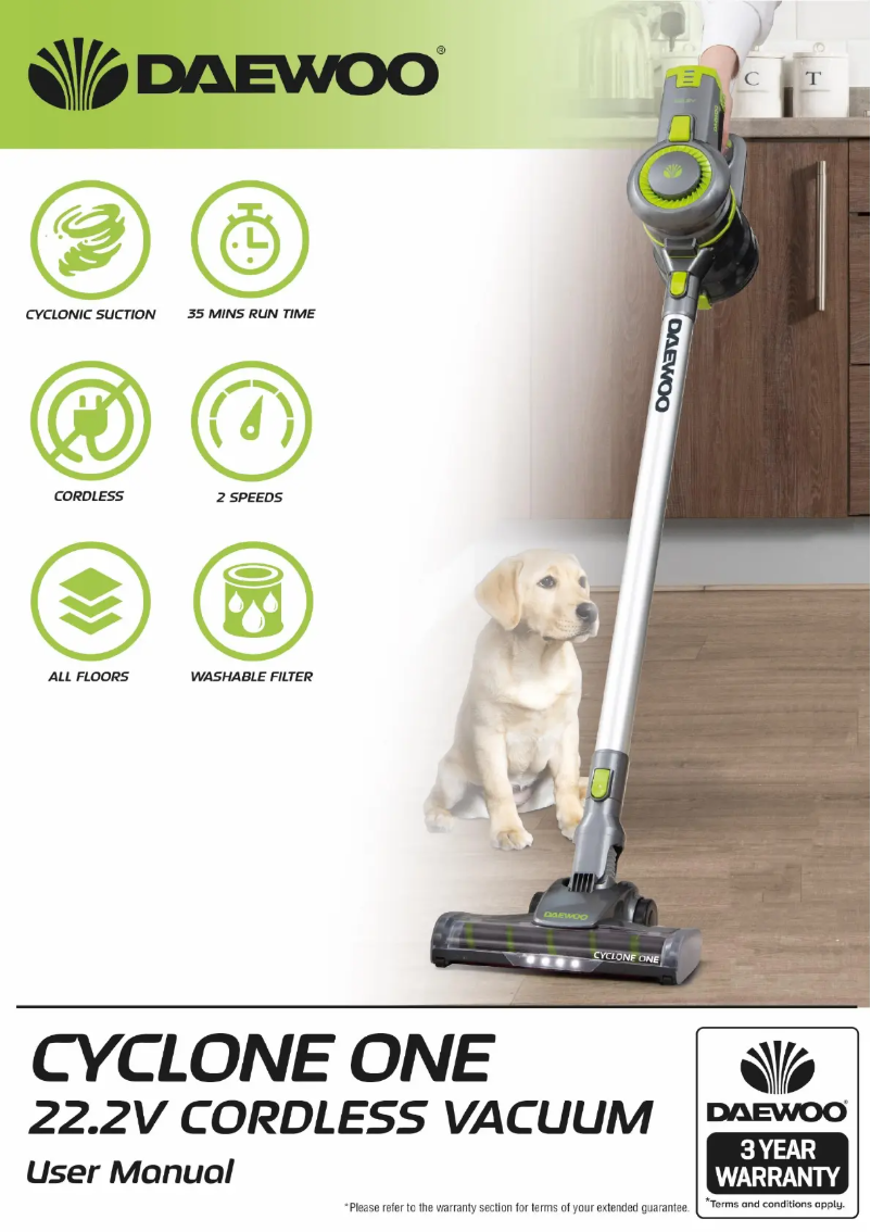 First page image of the manual for Cyclone One 22.2V FLR00042