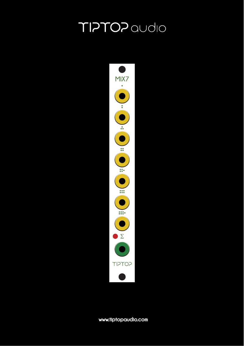 First page image of the manual for MX7