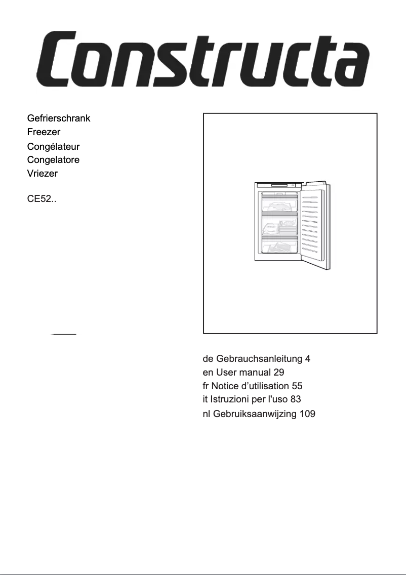First page image of the manual for CE521EFE0