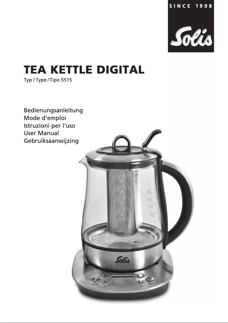 First page image of the manual for Tea Kettle Digital 5515