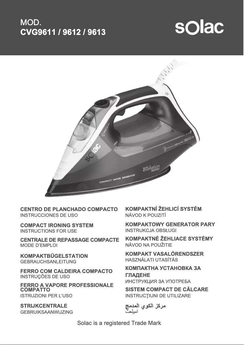 First page image of the manual for Auto Evolution Sensor CVG9611